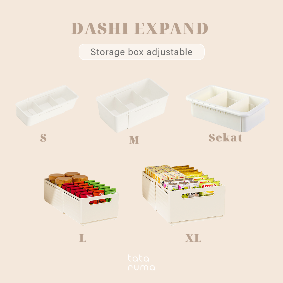DASHI EXPAND - Drawers Organizer Adjustable Kotak Penyimpanan Partisi Sekat Lepas Pasang
