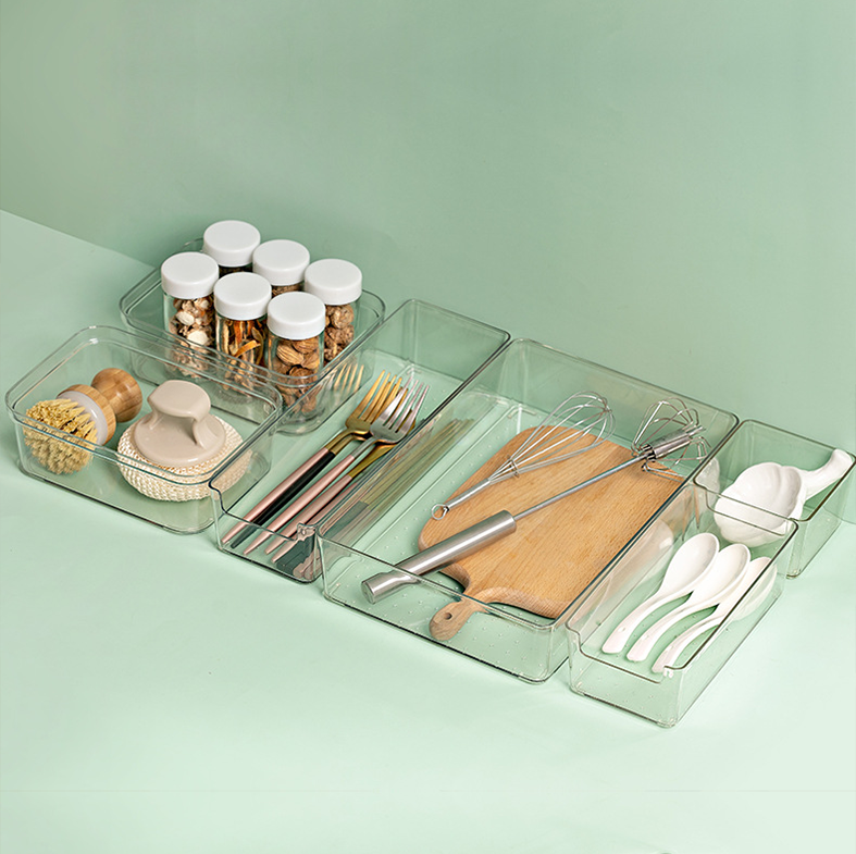 DASHI CLEAR BUNDLING - Drawer Organizer Kotak Penyimpanan Sekat Divide