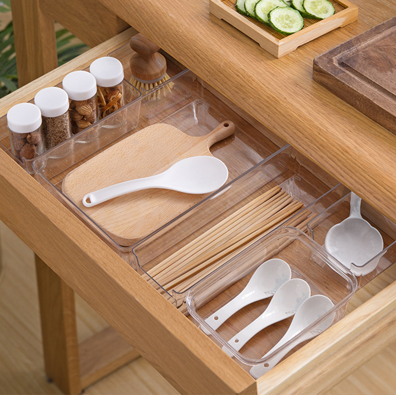 DASHI CLEAR SATUAN - Drawer Organizer Kotak Penyimpanan Sekat Divider