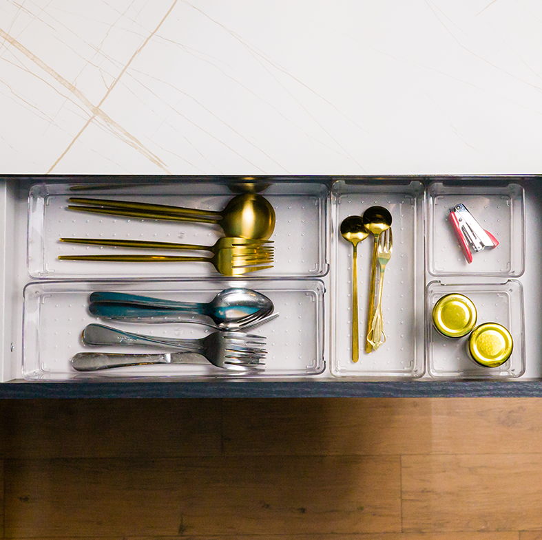 DASHI CLEAR BUNDLING - Drawer Organizer Kotak Penyimpanan Sekat Divide