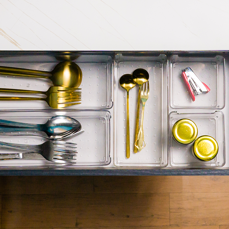 DASHI CLEAR BUNDLING - Drawer Organizer Kotak Penyimpanan Sekat Divide