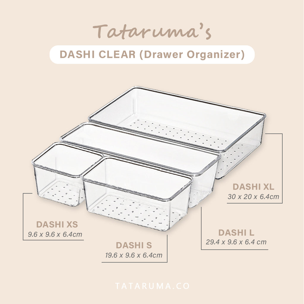 DASHI CLEAR BUNDLING - Drawer Organizer Kotak Penyimpanan Sekat Divide