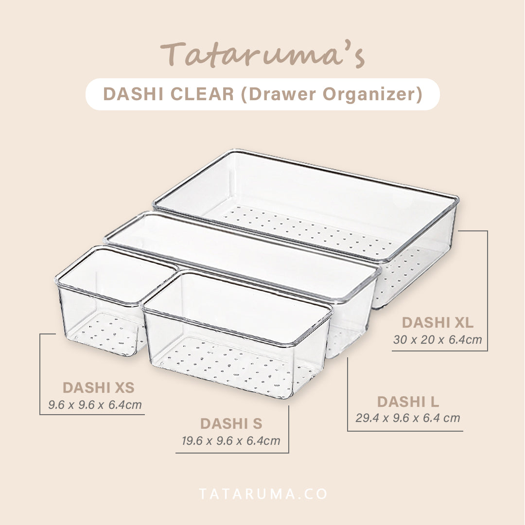 DASHI CLEAR BUNDLING - Drawer Organizer Kotak Penyimpanan Sekat Divide