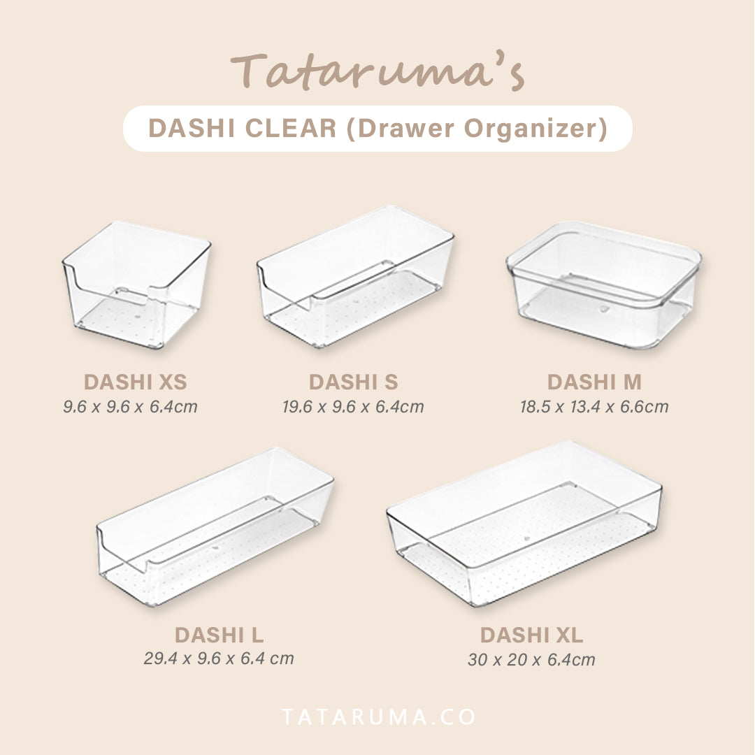 DASHI CLEAR SATUAN - Drawer Organizer Kotak Penyimpanan Sekat Divider