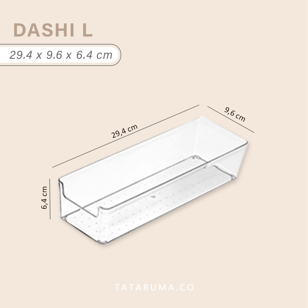DASHI CLEAR SATUAN - Drawer Organizer Kotak Penyimpanan Sekat Divider