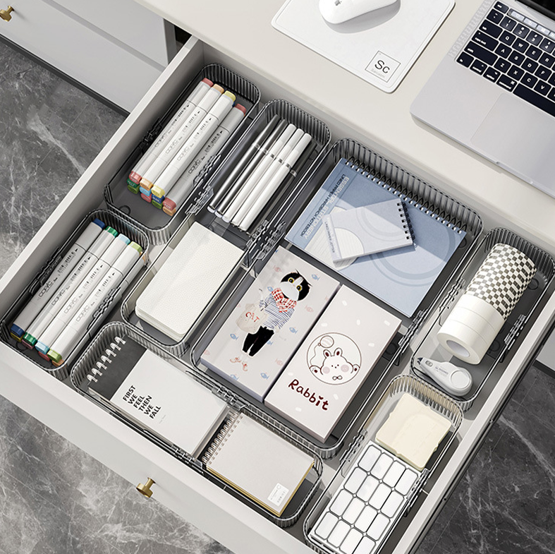 DASHI EXPAND CLEAR - Drawers Organizer Adjustable Kotak Penyimpanan Laci Panjang Pendek Bisa Diatur Pembatas Divider