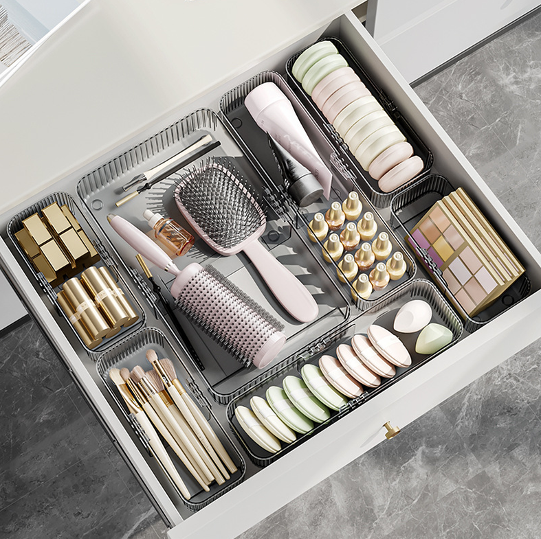 DASHI EXPAND CLEAR - Drawers Organizer Adjustable Kotak Penyimpanan Laci Panjang Pendek Bisa Diatur Pembatas Divider