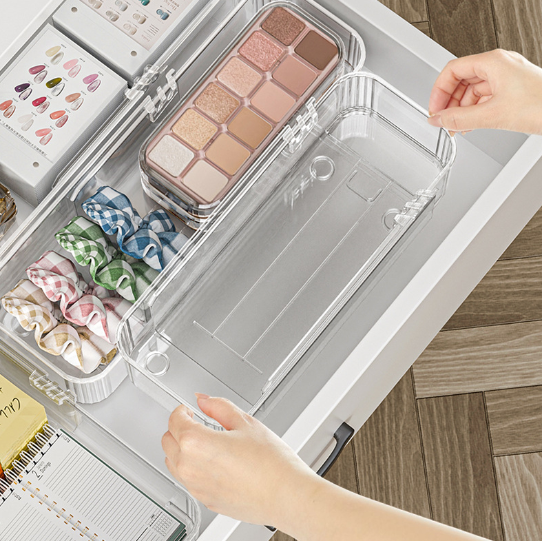 DASHI EXPAND CLEAR - Drawers Organizer Adjustable Kotak Penyimpanan Laci Panjang Pendek Bisa Diatur Pembatas Divider