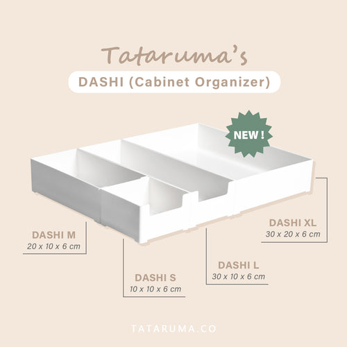DASHI WHITE SATUAN - Drawer Organizer Kotak Penyimpanan Sekat Divider Laci