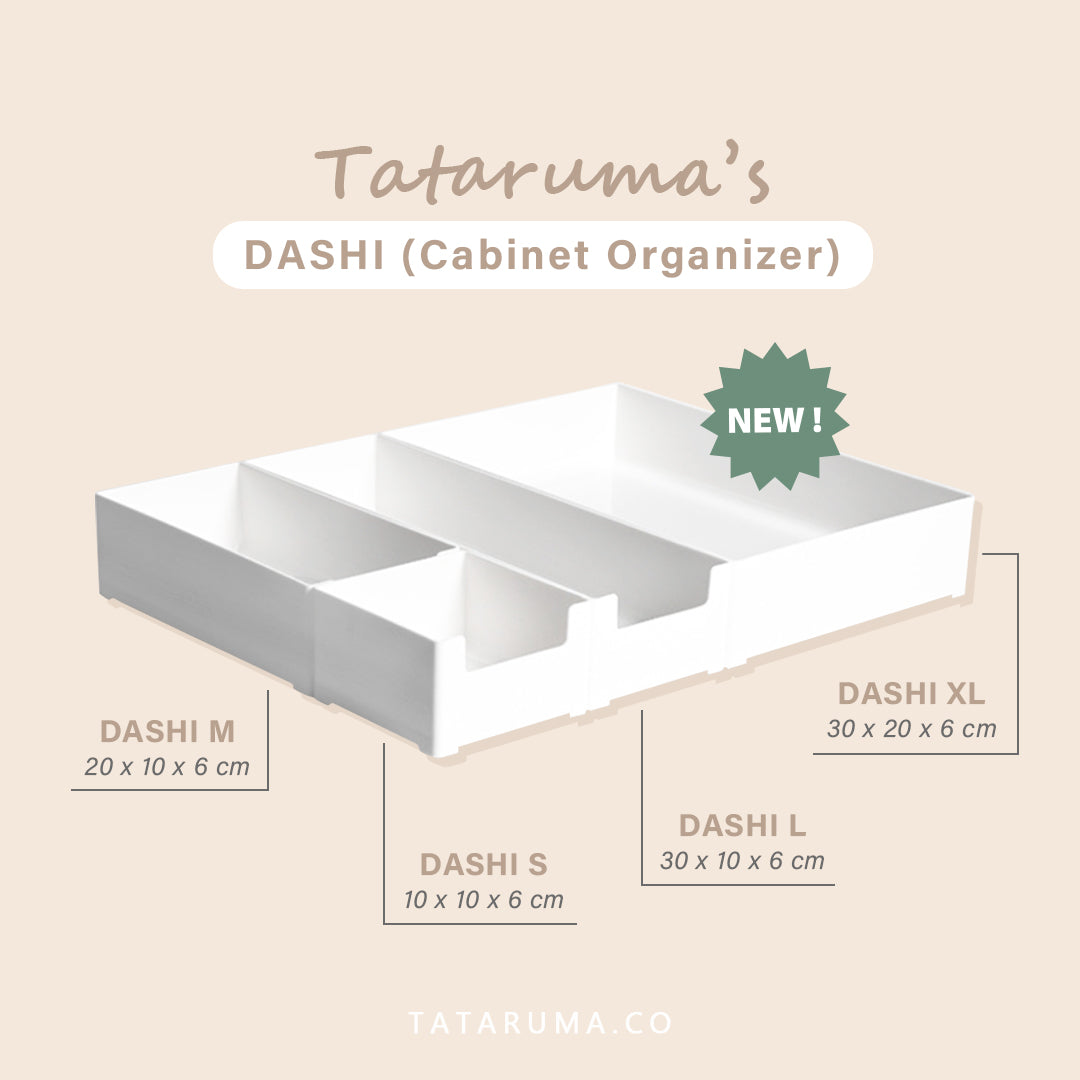 DASHI WHITE BUNDLING - Drawer Organizer Kotak Penyimpanan Sekat Divider Laci