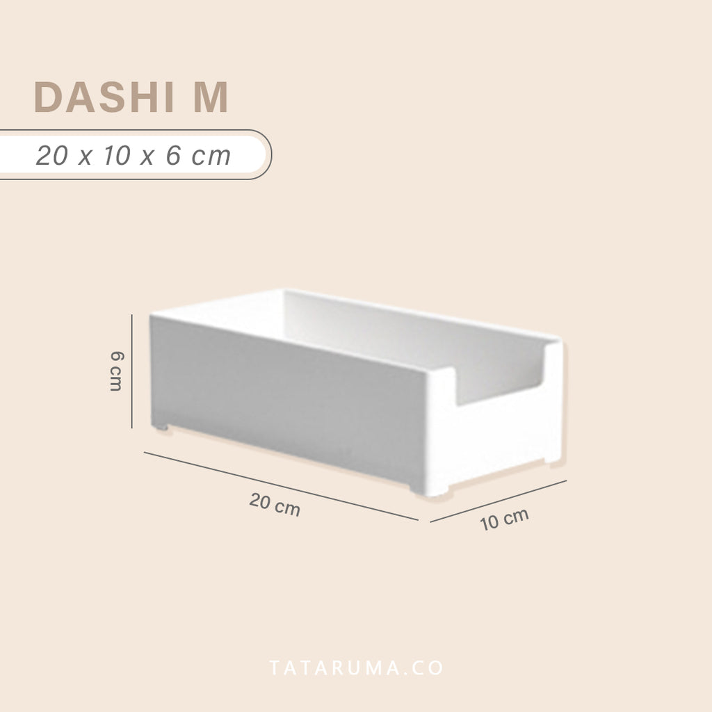 DASHI WHITE SATUAN - Drawer Organizer Kotak Penyimpanan Sekat Divider Laci