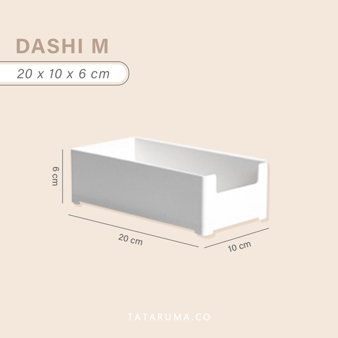 DASHI WHITE SATUAN - Drawer Organizer Kotak Penyimpanan Sekat Divider Laci