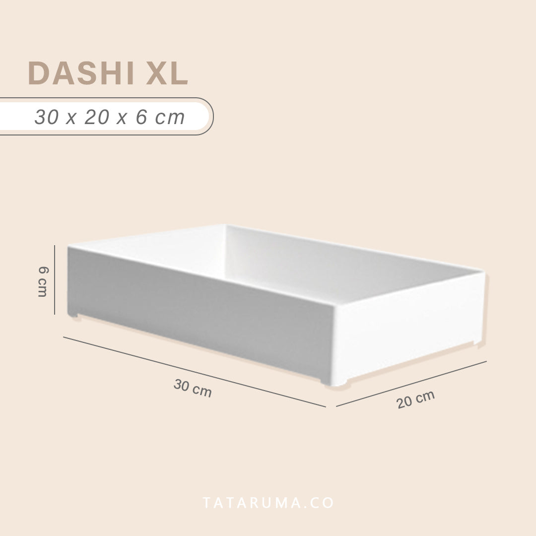 DASHI WHITE SATUAN - Drawer Organizer Kotak Penyimpanan Sekat Divider Laci