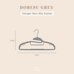 DORESU isi 10pcs - Gantungan Baju Hanger Non-slip Hitam Abu Anti Melorot Licin - 1
