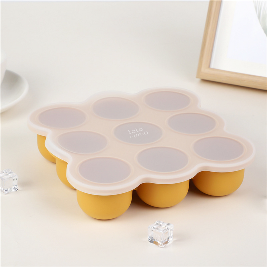 DOTTO - Baby Silicone Food Container Mpasi Tray Cube Cetakan Kaldu Silikon Bayi Freezer Microwave Safe BPA Free
