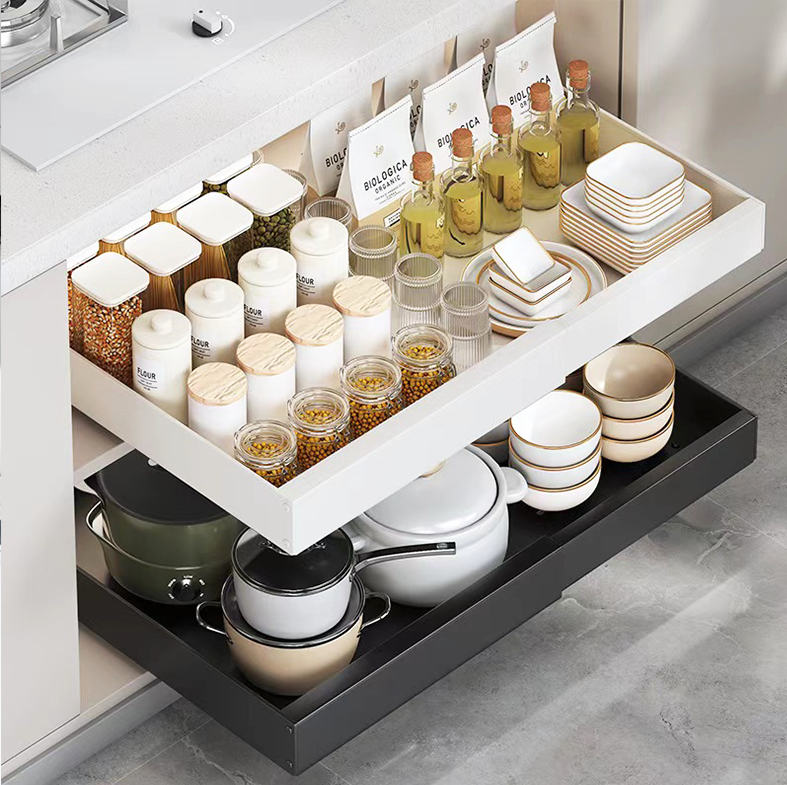 ERIYA  - Laci Tarik Extendable Bisa Diatur Kabinet Dapur Multifungsi