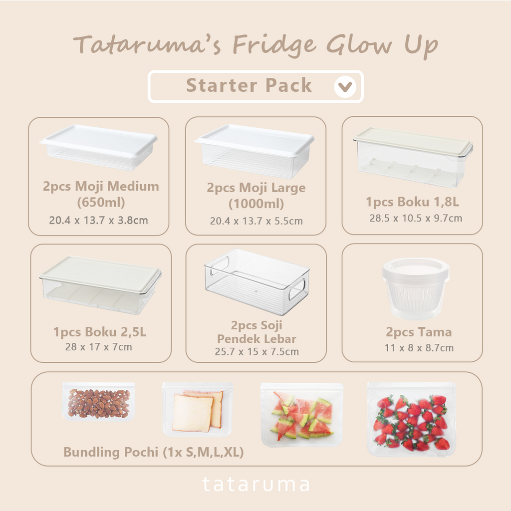 FRIDGE GLOW UP STARTER PACK - Paket Fridge Organizer.