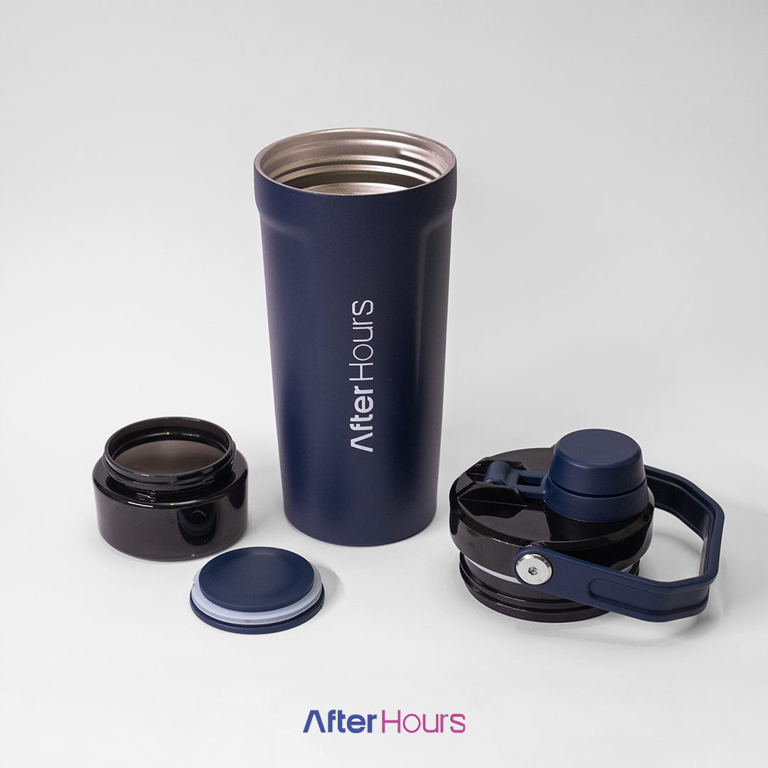 FITZY - Protein Shaker Stainless 304 Kedap Antibocor 500ml Tahan Panas 12 Jam Dingin 24 Jam Botol Steel Vacuum AFTER HOURS