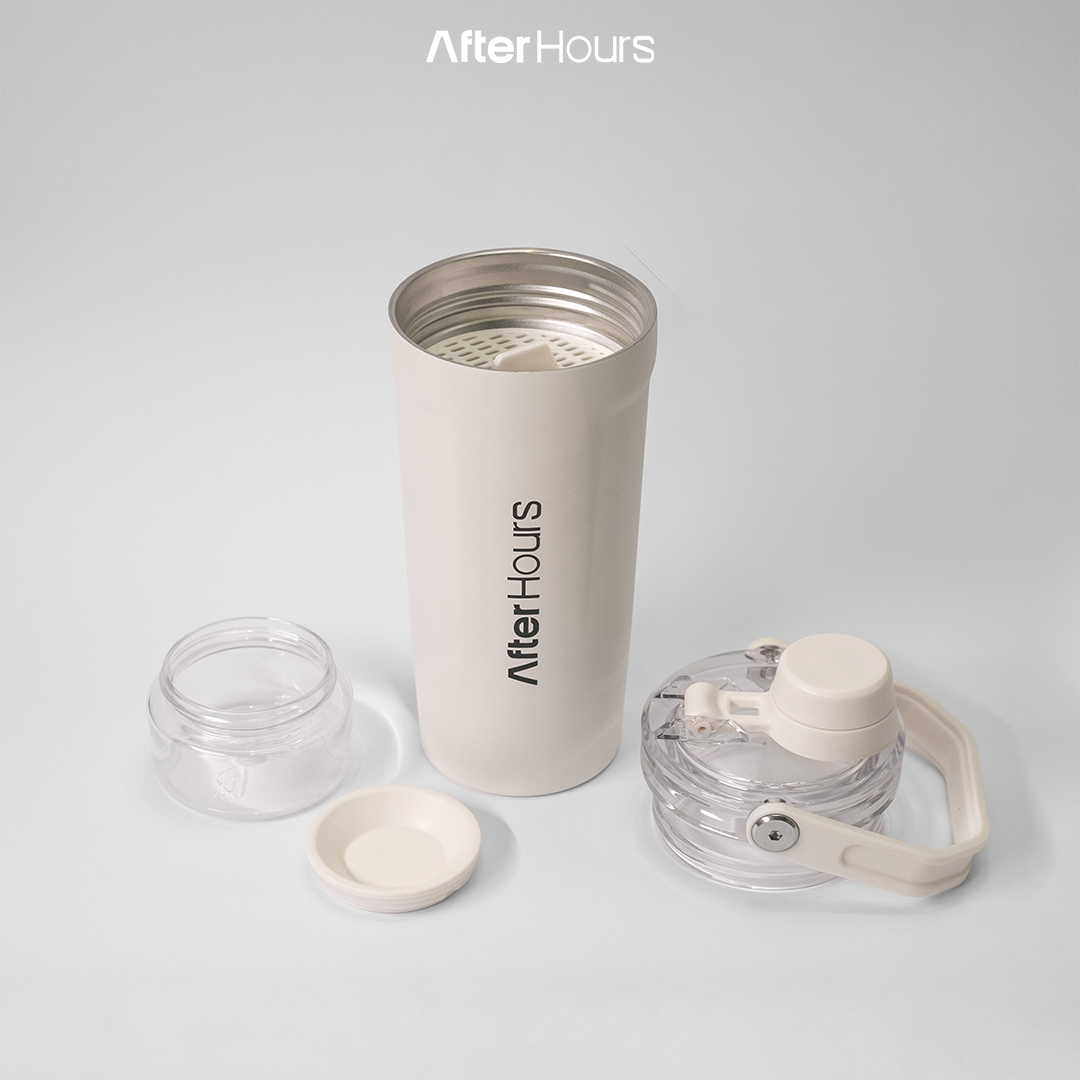 FITZY - Protein Shaker Stainless 304 Kedap Antibocor 500ml Tahan Panas 12 Jam Dingin 24 Jam Botol Steel Vacuum AFTER HOURS