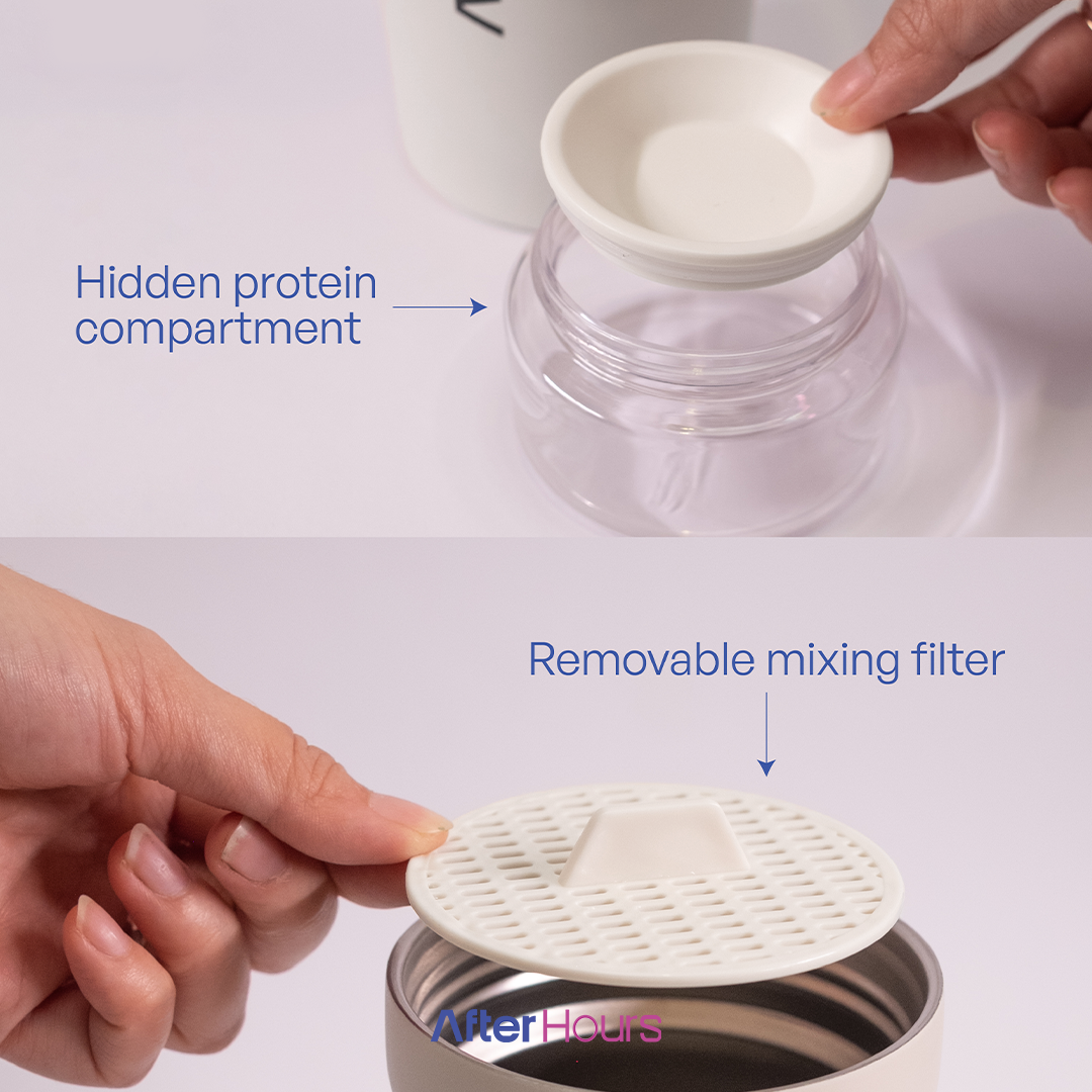 FITZY - Protein Shaker Stainless 304 Kedap Antibocor 500ml Tahan Panas 12 Jam Dingin 24 Jam Botol Steel Vacuum AFTER HOURS