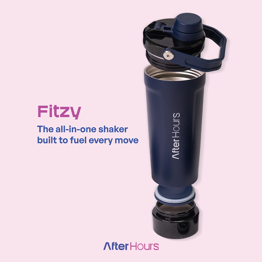 FITZY - Protein Shaker Stainless 304 Kedap Antibocor 500ml Tahan Panas 12 Jam Dingin 24 Jam Botol Steel Vacuum AFTER HOURS