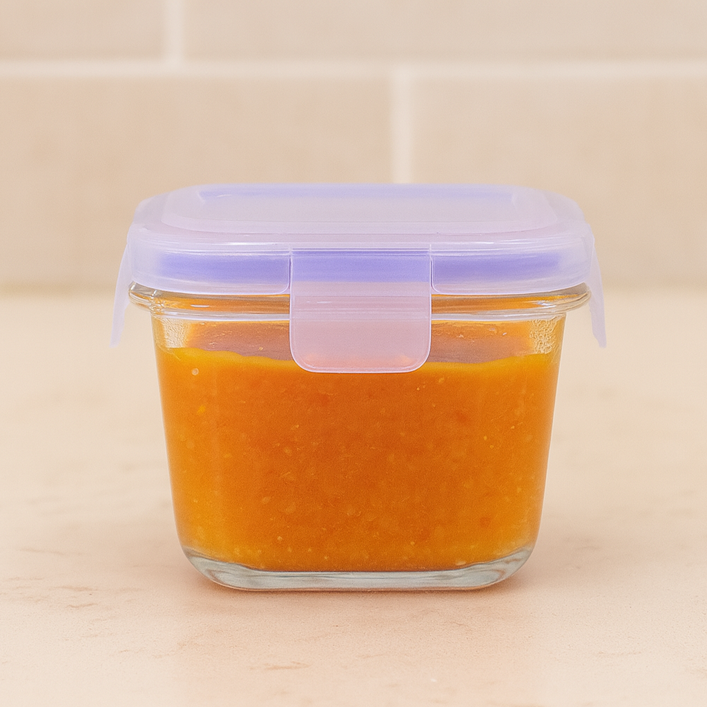 BENTO MINI - Food Box Bulat Persegi Mini Penyimpanan Makanan Kaca Kedap Udara