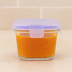BENTO MINI - Food Box Bulat Persegi Mini Penyimpanan Makanan Kaca Kedap Udara