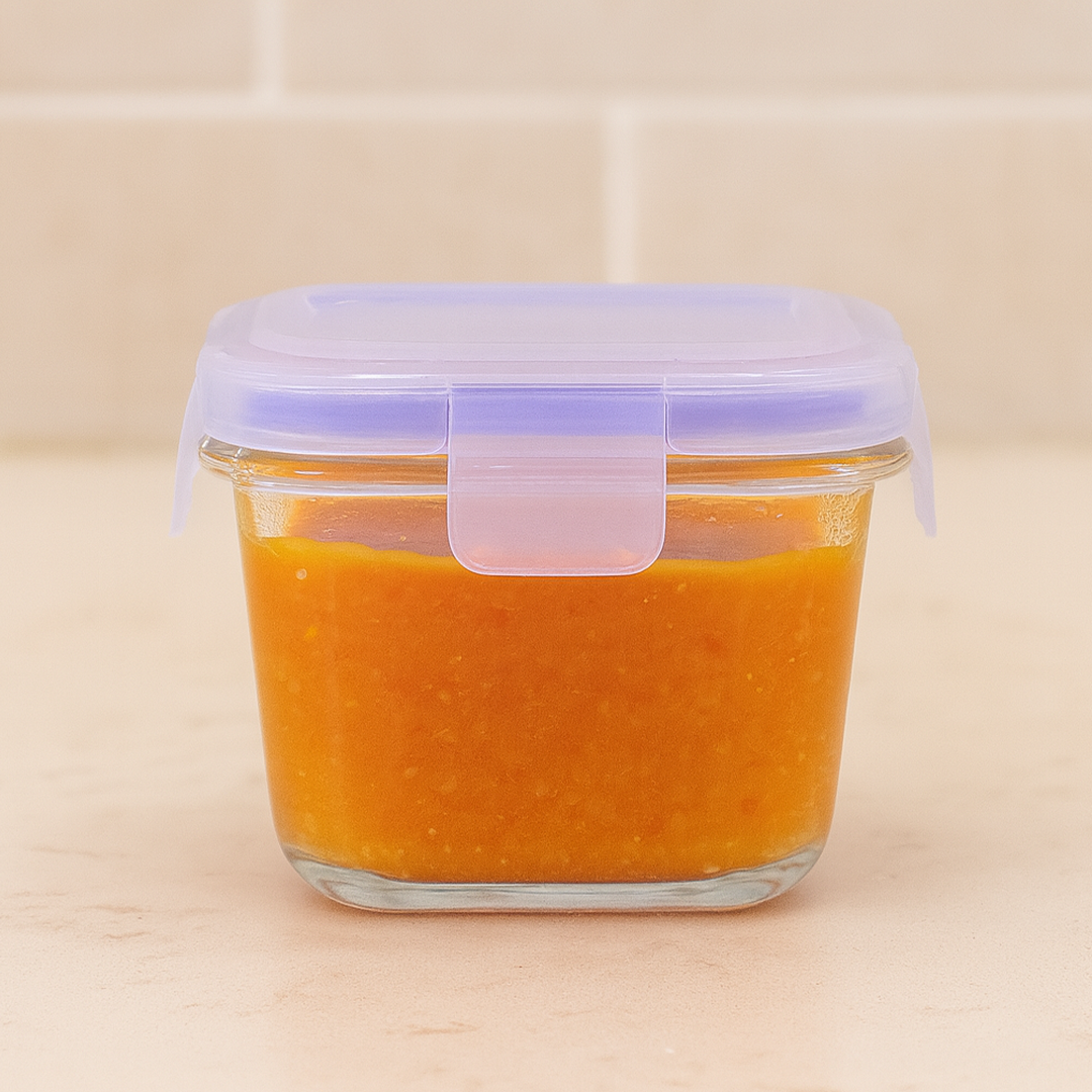 BENTO MINI - Food Box Bulat Persegi Mini Penyimpanan Makanan Kaca Kedap Udara
