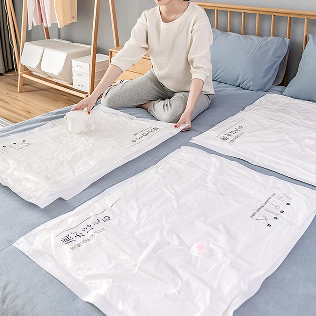 FUYO - Plastik Vakum Kompresi Pakaian Selimut Coat Travel Packing Anti Air