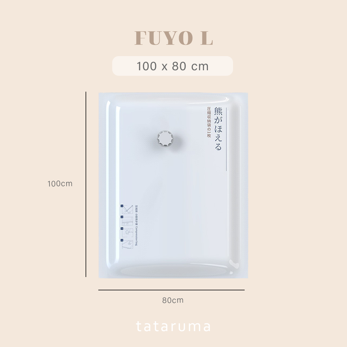 FUYO - Plastik Vakum Kompresi Pakaian Selimut Coat Travel Packing Anti Air