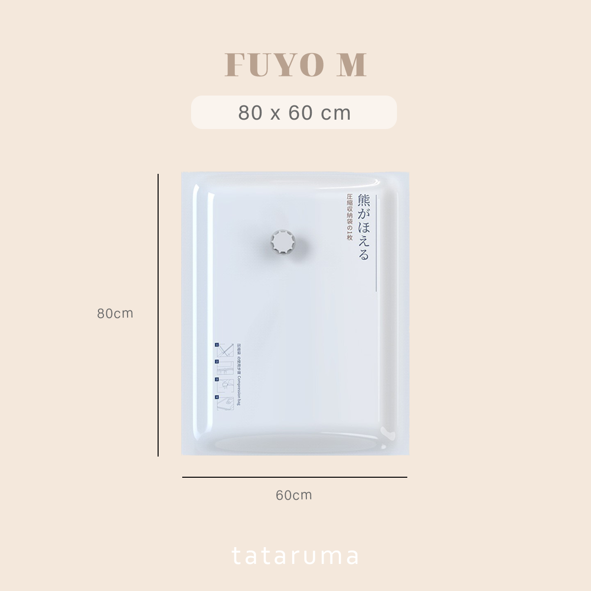 FUYO - Plastik Vakum Kompresi Pakaian Selimut Coat Travel Packing Anti Air