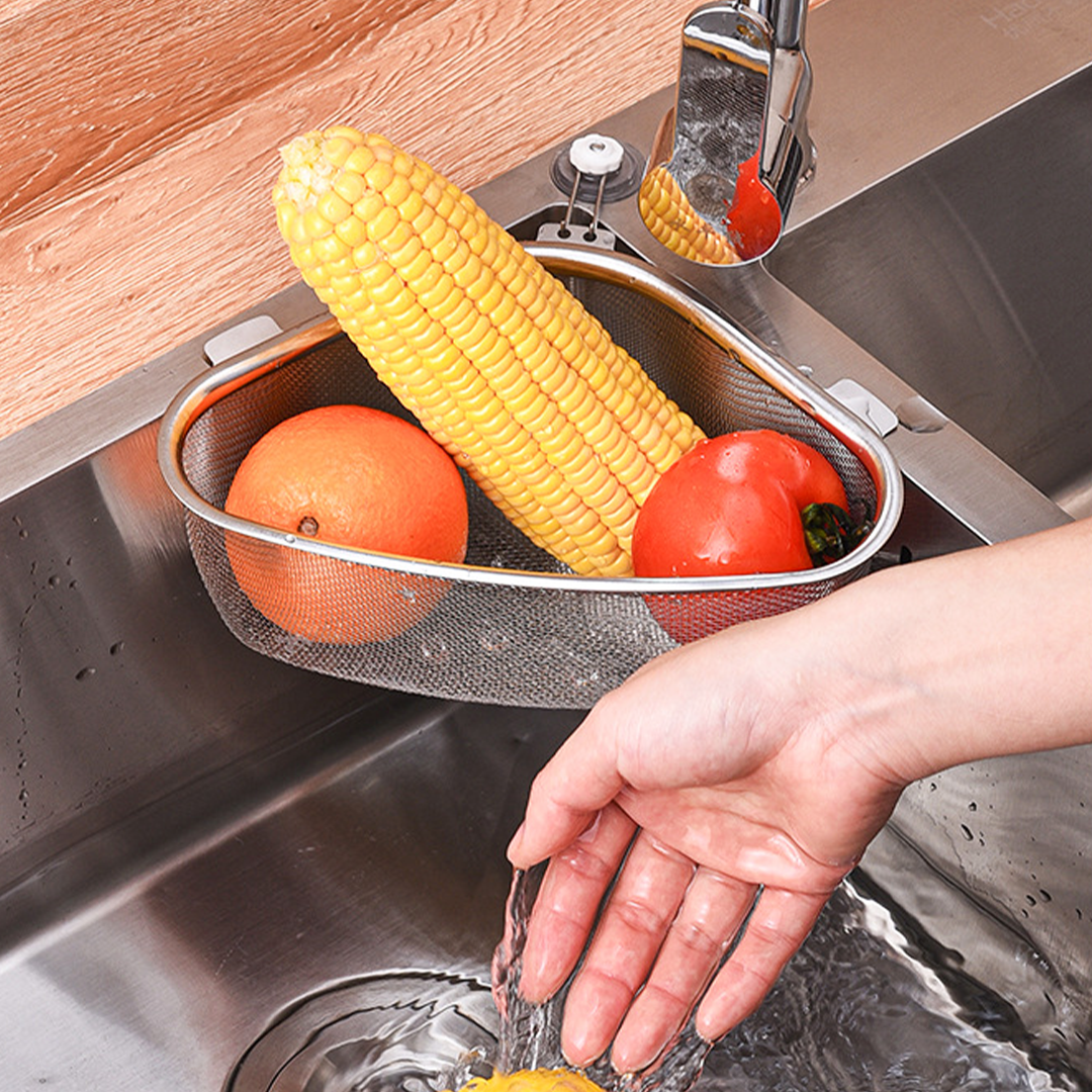 GAMI - Saringan Stainless Sink Wastafel Sudut Segitiga Gantung