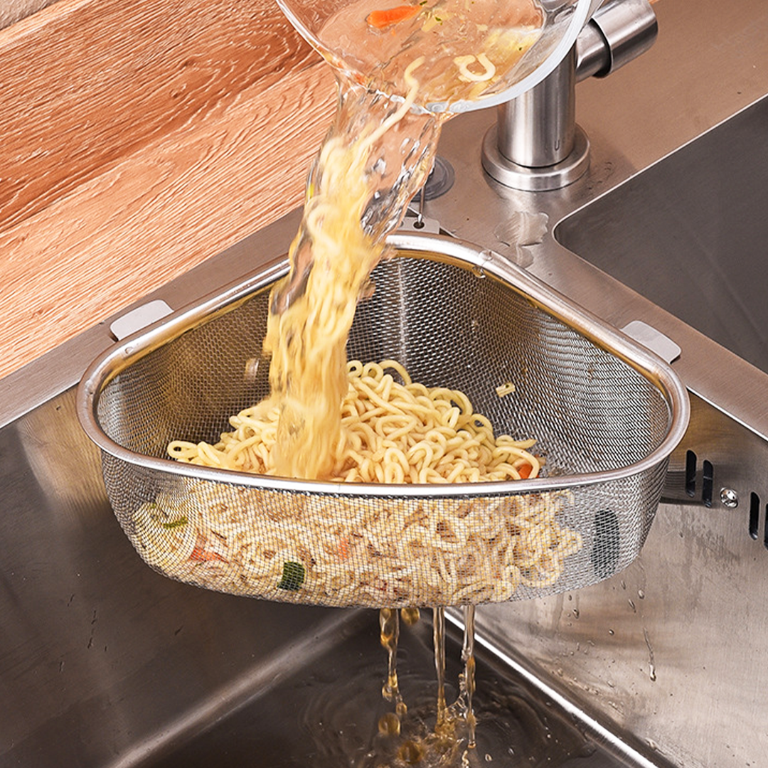 GAMI - Saringan Stainless Sink Wastafel Sudut Segitiga Gantung
