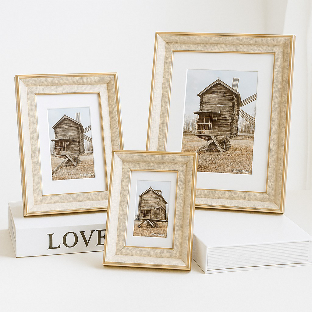 GAZO - Frame Bingkai Foto Figura Gold dan Silver 4R/5R/6R Minimalis