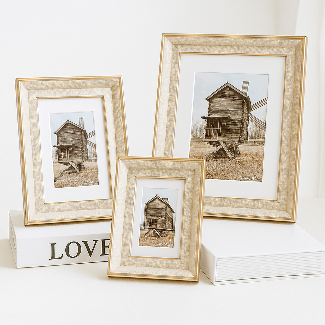 GAZO - Frame Bingkai Foto Figura Gold dan Silver 4R/5R/6R Minimalis