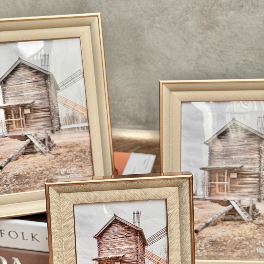 GAZO - Frame Bingkai Foto Figura Gold dan Silver 4R/5R/6R Minimalis