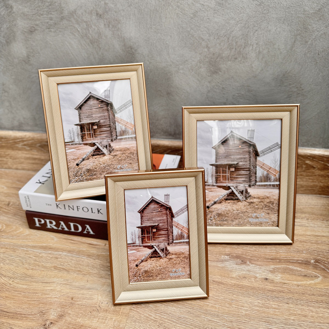 GAZO - Frame Bingkai Foto Figura Gold dan Silver 4R/5R/6R Minimalis