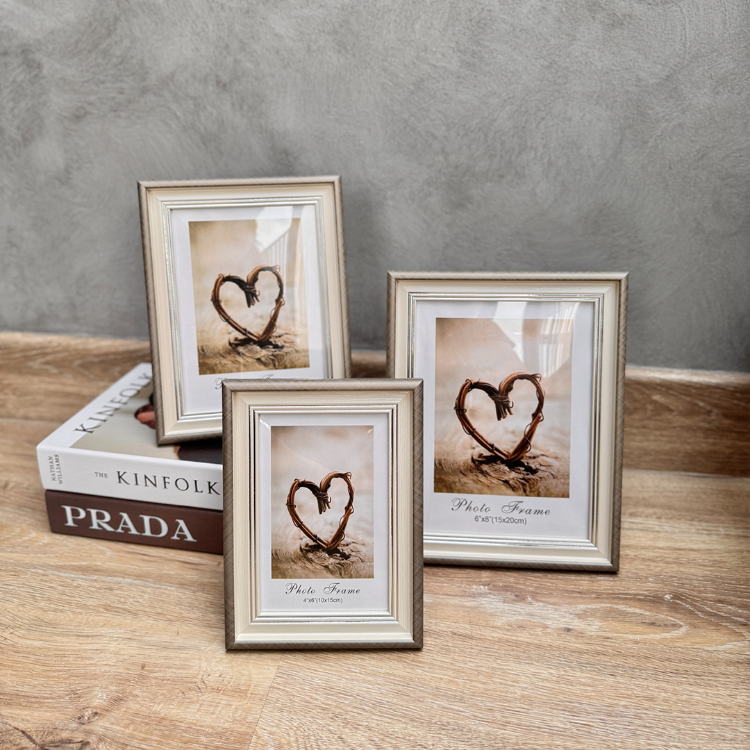 GAZO - Frame Bingkai Foto Figura Gold dan Silver 4R/5R/6R Minimalis