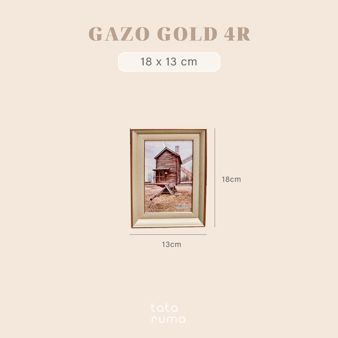 GAZO - Frame Bingkai Foto Figura Gold dan Silver 4R/5R/6R Minimalis