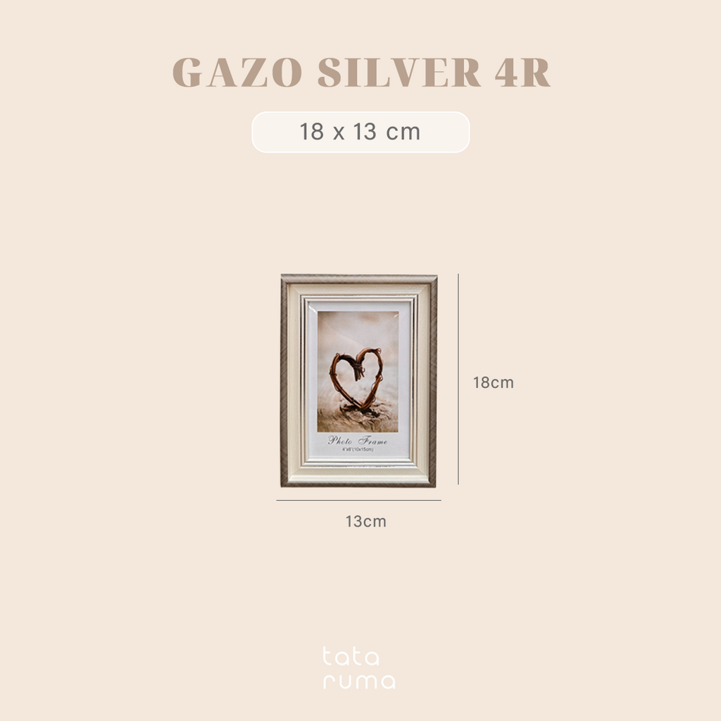 GAZO - Frame Bingkai Foto Figura Gold dan Silver 4R/5R/6R Minimalis