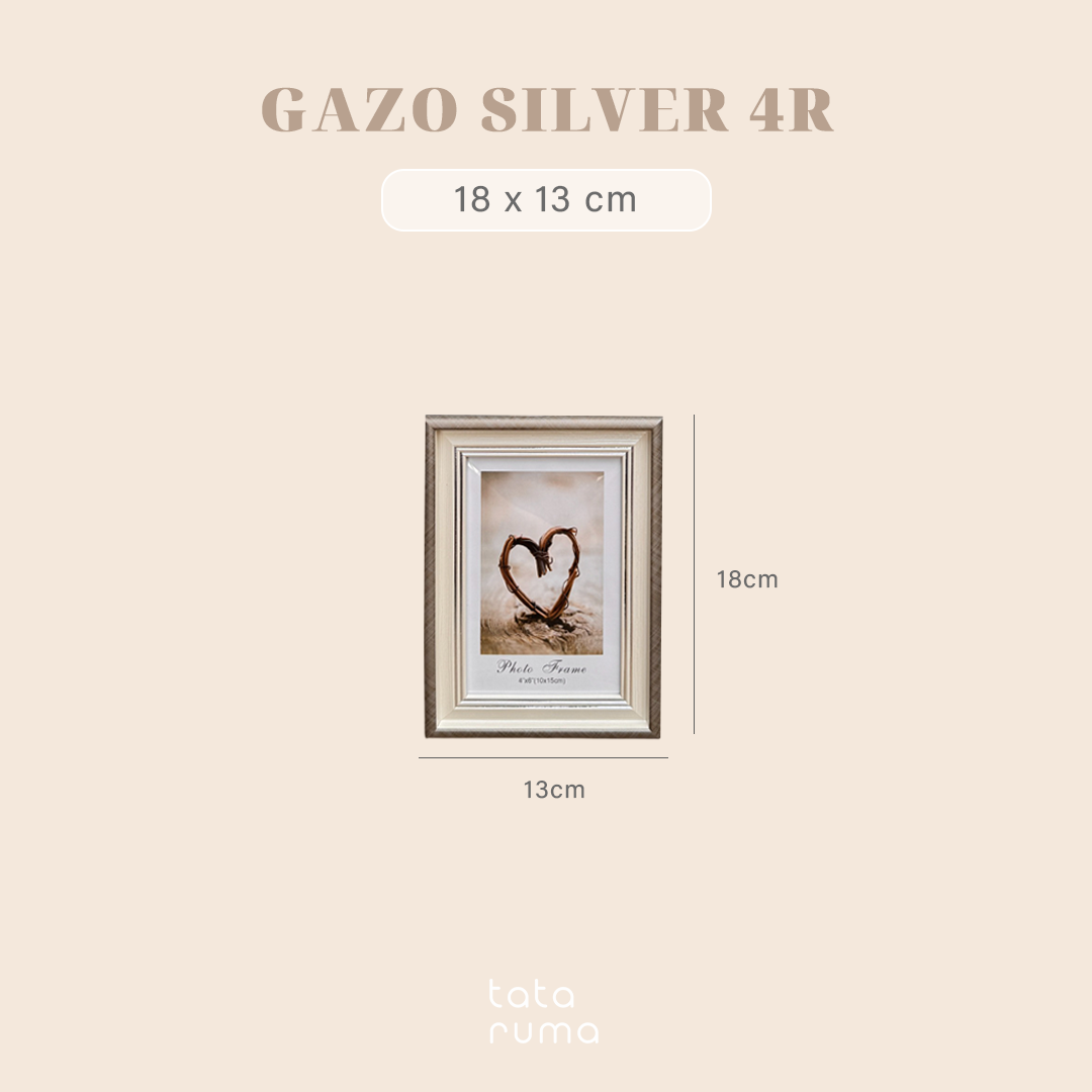 GAZO - Frame Bingkai Foto Figura Gold dan Silver 4R/5R/6R Minimalis