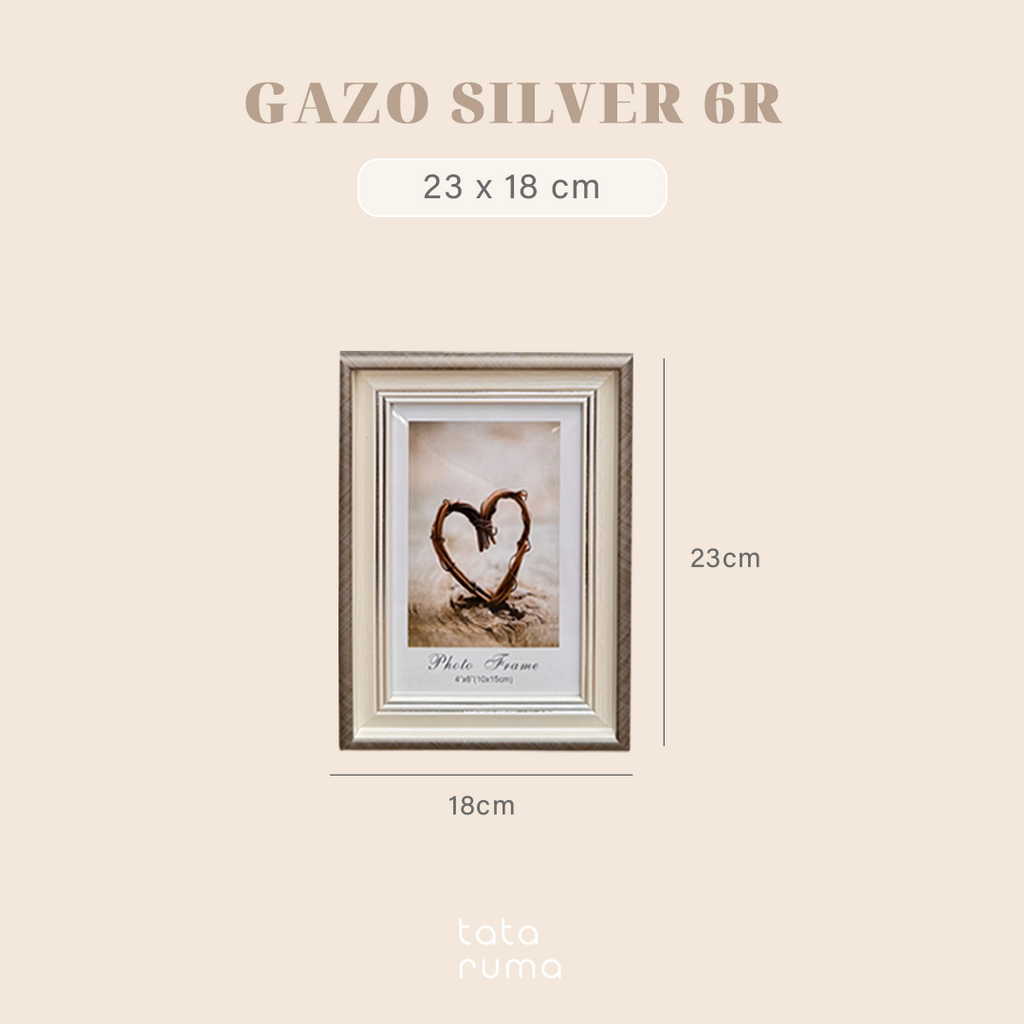 GAZO - Frame Bingkai Foto Figura Gold dan Silver 4R/5R/6R Minimalis