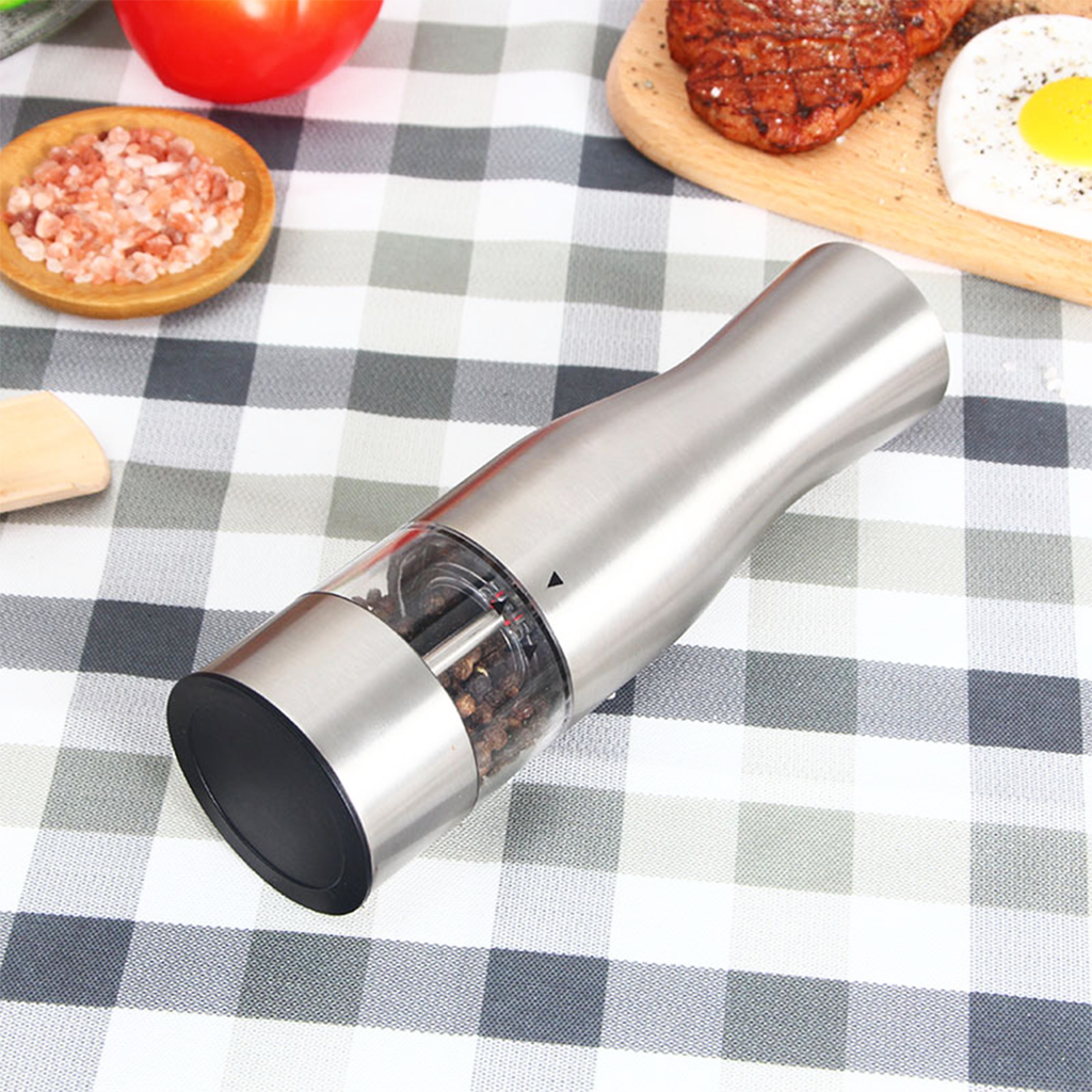 GINDA - Grinder Penggiling Otomatis Elektrik Lada Hitam Garam Salt Pepper Stainless Steel