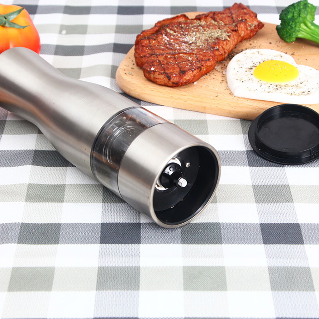 GINDA - Grinder Penggiling Otomatis Elektrik Lada Hitam Garam Salt Pepper Stainless Steel