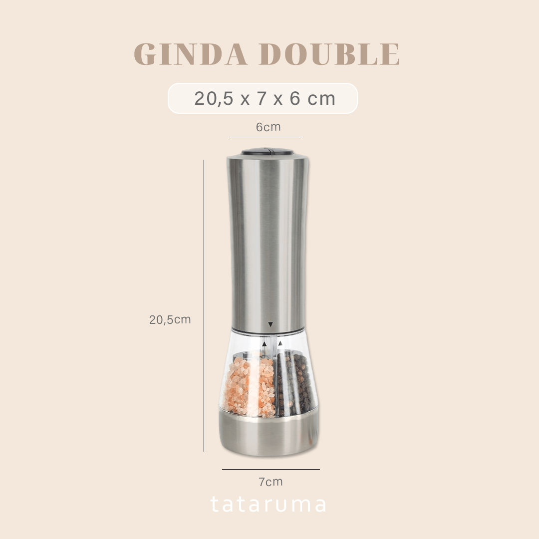 GINDA - Grinder Penggiling Otomatis Elektrik Lada Hitam Garam Salt Pepper Stainless Steel
