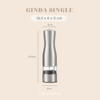 GINDA - Grinder Penggiling Otomatis Elektrik Lada Hitam Garam Salt Pepper Stainless Steel