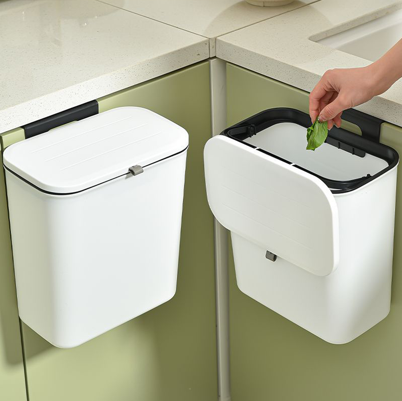 GOMIBAKO - Tempat Sampah Gantung dengan Tutup Tanpa Paku/Bor