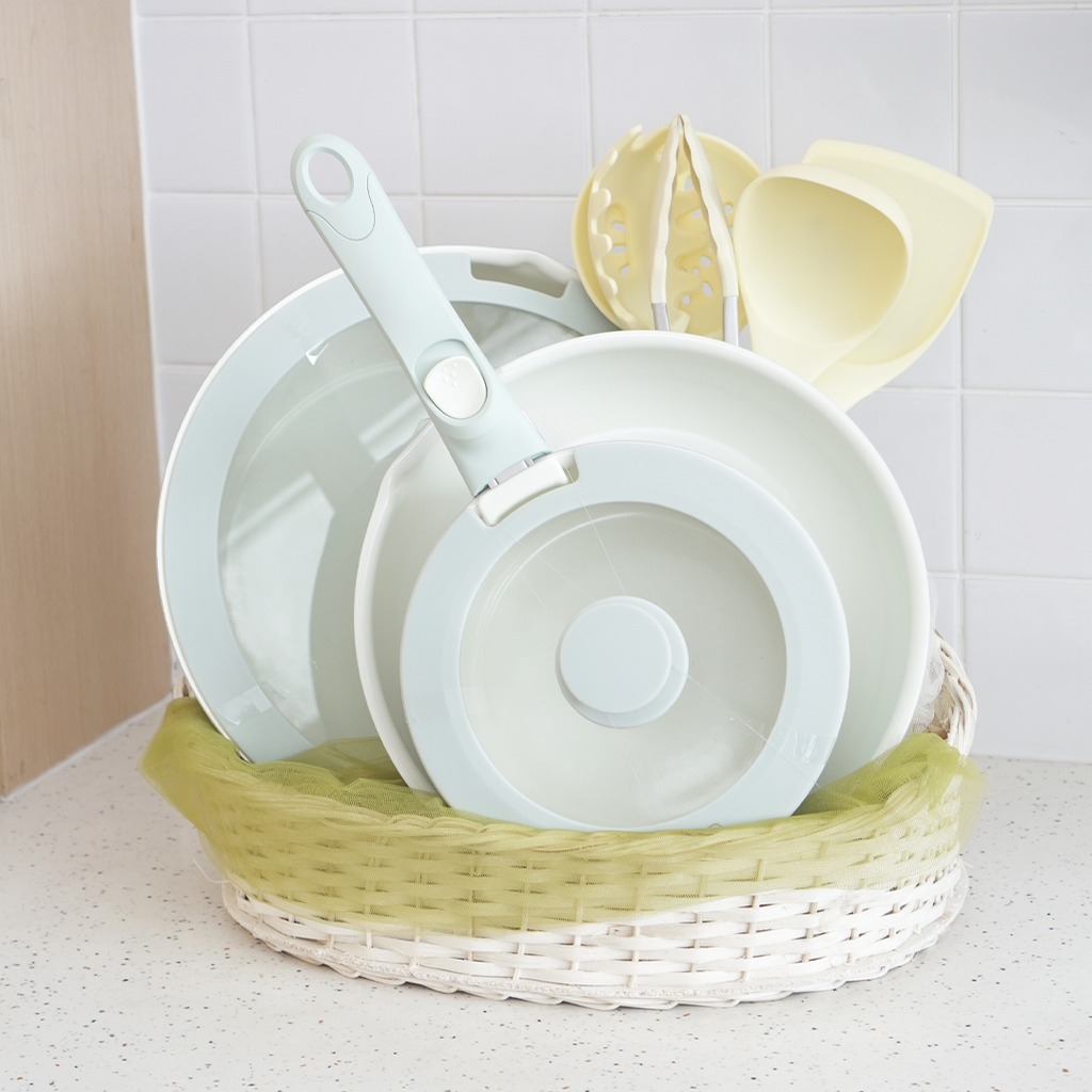 HARAYAH - Hampers Lebaran KOOK 6 in 1 & KIORA 5pcs Kitchen Utensil Ceramic Cookware Silicone Sutil Non Stick Non Toxic Set Gift Kado Hadiah Ramadhan THR Parsel