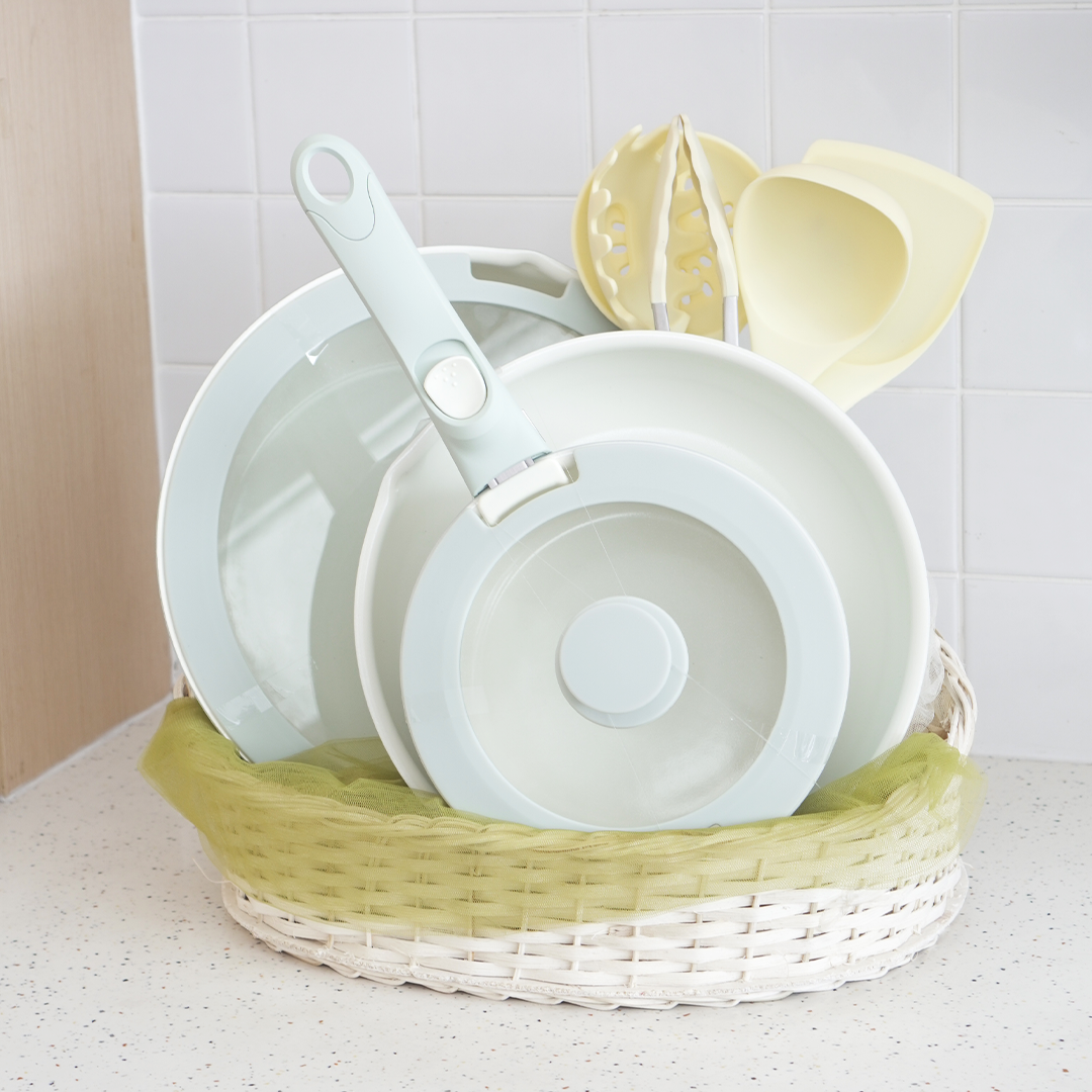 HARAYAH - Hampers Lebaran KOOK 6 in 1 & KIORA 5pcs Kitchen Utensil Ceramic Cookware Silicone Sutil Non Stick Non Toxic Set Gift Kado Hadiah Ramadhan THR Parsel