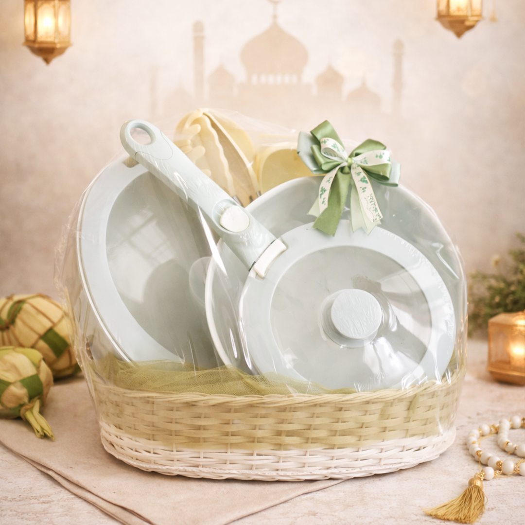 HARAYAH - Hampers Lebaran KOOK 6 in 1 & KIORA 5pcs Kitchen Utensil Ceramic Cookware Silicone Sutil Non Stick Non Toxic Set Gift Kado Hadiah Ramadhan THR Parsel
